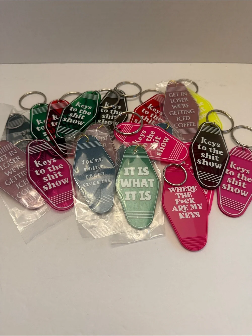 💰Set of 6 Novelty Motel Keychains